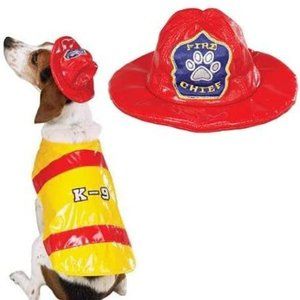 Pawfield Fire Chief Dog Halloween Costume,  Size L